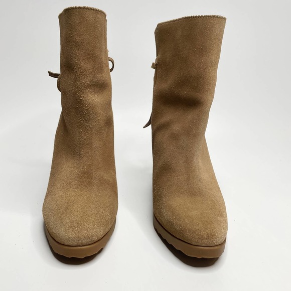 Pierre Hardy Suede Leather Tie Back Block Heel Platform Ankle Boots 8 - Picture 6 of 16